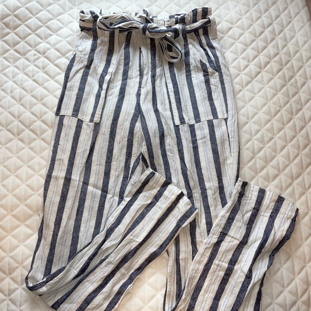 Stripped Linen pants